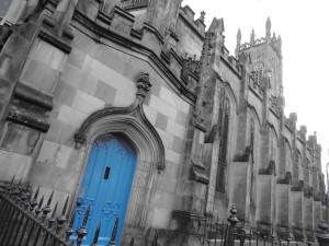 A church on Prince's Street, Edinburgh