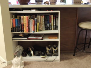 Kitchen bookshelf: Before