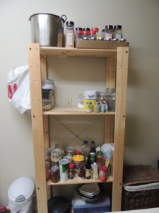 Pantry shelves: Before