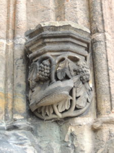 One of the less worn carvings on the walls