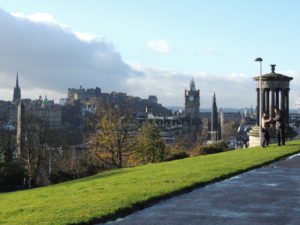 The wee castle on the hill way yonder, the Balmoral Clock and the Scott Monument