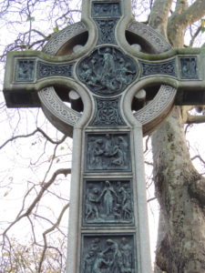 A beautiful Celtic Cross on the side of the road on Prince's Street.